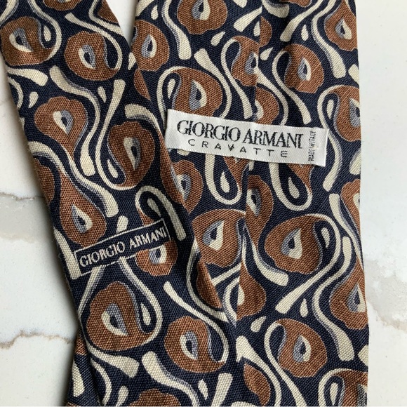 Giorgio Armani Other - Giorgio Armani Cravatte 100% Linen Paisley Men's Tie.